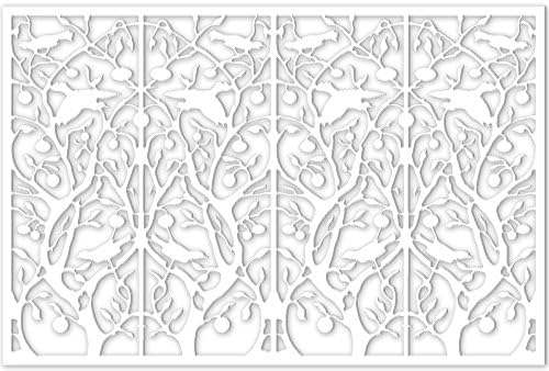 Acurio Lattice Tree of Life Outdoor Decor Panel Screen, White, 32 x 48 x 1/4"