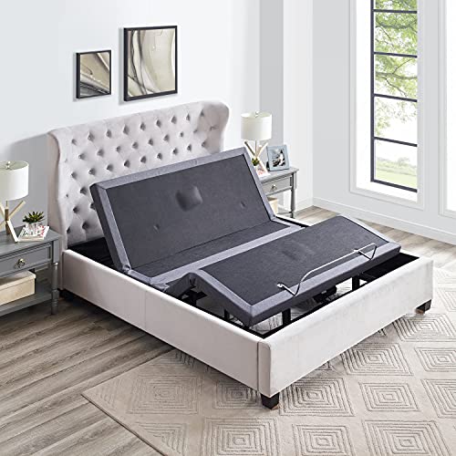 Naomi Home Heavy Duty IdealBase Adjustable Bed Frame Base with Massage