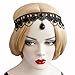 Halloween Gothic Lolita Flower Black Lace Elastic Hair Band Crown Headband Party Headwear (FD-07)
