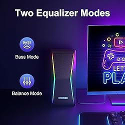 Computer Speakers, PC Speakers with 6 Lighting