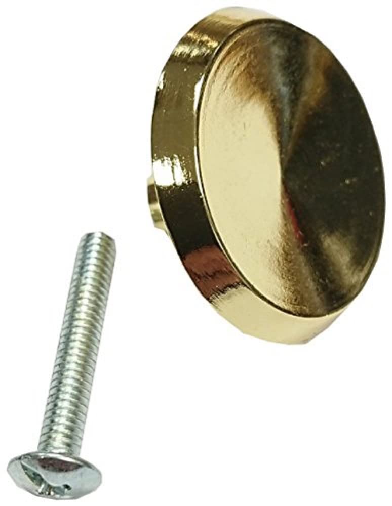 Merriway BH06130 (4 Pcs) Cupboard Cabinet Door Knob Dished, EB Brassed Metal 32mm - Pack of 4 Pieces