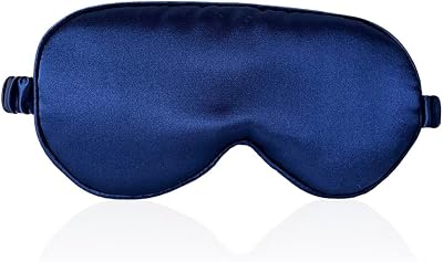 ECHOLLY Sleep Mask 100% Mulberry Silk with Travel Pouch Blue