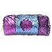 ICOSY Sequin Pencil Pouch Mermaid Makeup Pouch Bags Magic Reversible Sequin Pencil Case Sequin Handbag Glitter Pencil Case Makeup Bags for Girls Women