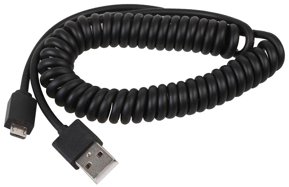 PRO SIGNAL PSG91717 Coiled USB 2.0 A Male - Micro B Charge and Data Cable, 0.5m