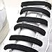 Koollaces No Tie Shoelaces for Adults DIY 16pcs- Environmentally safe Waterproof Silicon- Color of Black