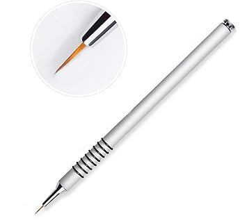 Amazon.com : 1 Pcs Drawing Painting Pen Nails Art Paint Brushes Silver  Handle Professional Girl Finger Nail Paints Liner Brush Pens Gel Makeup  Tips Deluxe Popular Artist Christmas Crystal Acrylic Gifts Designs :