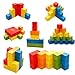 Lewo Wooden Building Blocks Games Children Educational Stacking Toys Kids Toddlers 100 Pcs