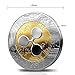 SHZONS Ripple Coins, 2 PCS Commemorative Round Collectors Coin XRP Physical Coins,Digital Blockchain Crypto Currency,Funny Gift for Boy,Girl,Woman,Man