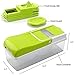 Vegetable Slicer - INOFIA Food Slicer, 10 in 1 King Mandolin Chopper, Cutter, Cheese Grater Compact and Heavy-Duty Spiral Vegetable Slicer with Stainless Steel Blades - Includes 7 Different Inserts