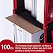 StorageWorks 3-Shelf Hanging Locker Organizer, Durable Polyester Canvas, Black with Red Trim, 36