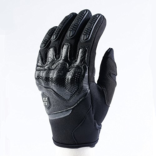 NBW Tactical Military Hard Knuckle Gloves/Motorcycle Gloves Fit for Motorcycle Paintball Airsoft Cycling Hiking Camping, Full Finger Touch Screen Black(X-Large) - Thumbnail 2