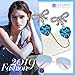 QIANSE Earrings Gifts for Her for Women Hypoallergenic Blue Heart Crystal Earrings for Women Teen Girls Earrings for Wife Girlfriend Christmas Birthday Gifts Jewelry Gifts for Her
