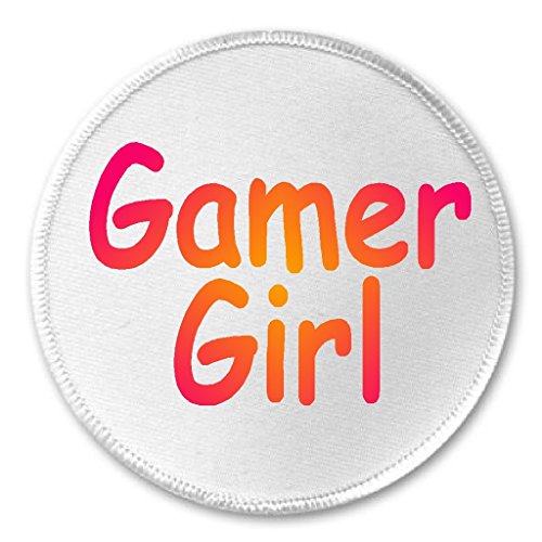 Gamer Girl 3" Sew On Patch Computer Coder Programmer Video Games Noob Girly Pink