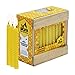 Ner Mitzvah Honeycomb Beeswax Chanukah Candles Standard Size Fits Most Menorahs - Natural Yellow Amber Beeswax Hanukkah Candles - Premium Quality Pure Bees Wax - 45 Count for All 8 Nights of Hanukkah