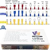 900PCS Crimp Terminal Set, Wiring Connectors,Assorted Insulated Electrical Wiring Connector, Electrical Wire Terminals Crimp Connectors Set
