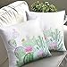 YINFUNG Cactus Pillow Covers Succulent Cacti Throw Pillow Cover 18x18 Tropical Plant Decorative Couch Pillow Cases Sofa Colorful Flower Square Cushion Cover Girls Bday Gifts 1 Piece