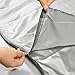 The Friendly Swede Sleeping Bag Liner Ultralight - Thin Travel Sheets for Hotel w Full Length Zipper; Silky Feel Camping Sheets & Adult Sleep Sack for Backpacking; Travel Sleeping Bag - Grey (Zipper)