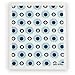 Swedish Dishcloths/Sponge Cloths: Packs of 3 Different DARK BLUE Designs (3 Dark Blue - Floral + Dots)