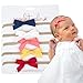 5 Baby Girl Hair Bows on Nylon Headbands | 2