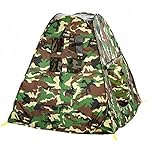 Zewik Kids Pop-up Play Tent Children Green Camouflage Triangle Canopy Pretend Army War Soldier Christmas Gift