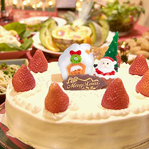 Shindel 36PCS Christmas Miniature Figurines, Miniature Christmas Decorations Mini Christmas Figurines Fairy Garden Accessories Xmas Resin Decorations for Christmas Party