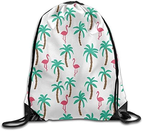 Dhrenvn Cool Drawstring Backpack Palm Tree Seaside Portable Gym Sack Pack Drawstring Emoji Backpack Daily Pull String Bag Lovely Kid's School Bag