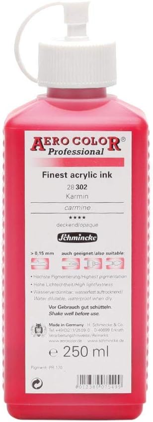 Schmincke, AERO COLOR® Professional, Carmine 250 ml, 28302027, highly liquid