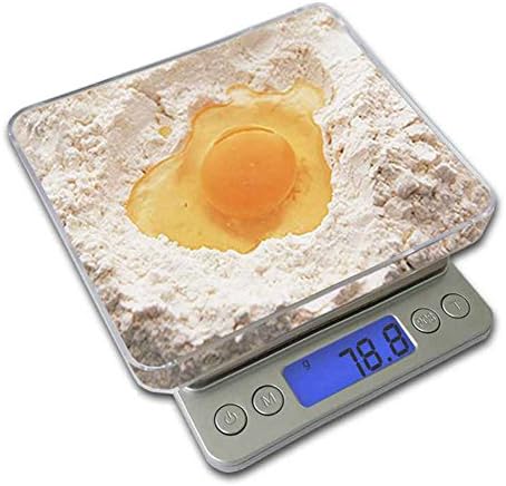 Mini Electronic Digital Scale LCD Display Pocket Portable Stainless Steel Precision Kitchen Jewelry Balance Weight Scales(500g X 0.01 )