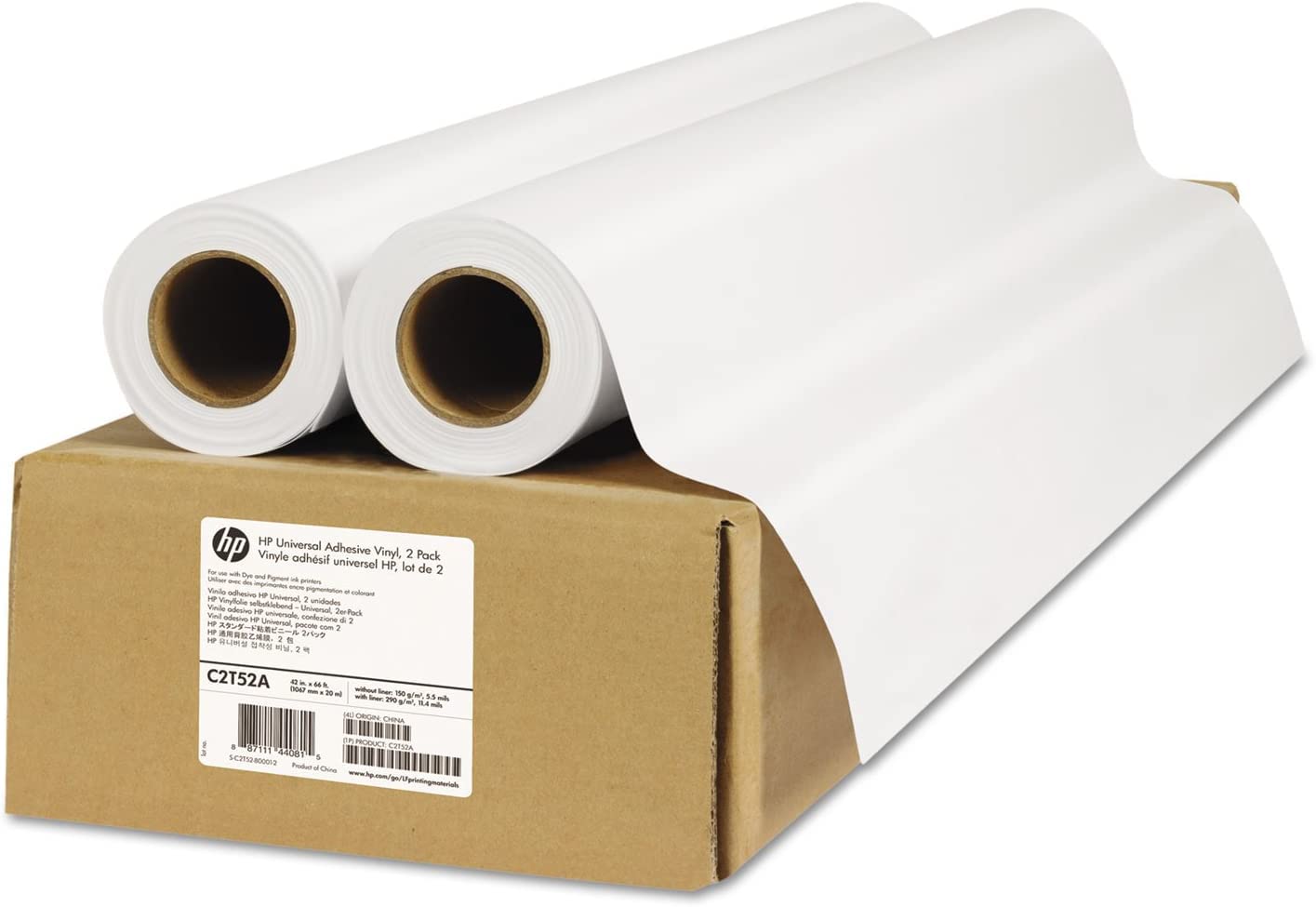 HP Universal Adhesive Vinyl 1067 mm 42 Inches x 20 m Pack of 2