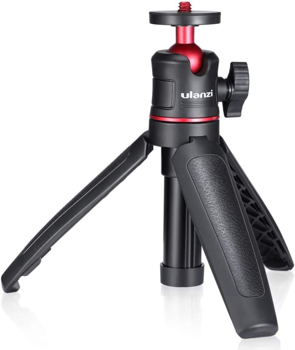 Ulanzi ミニ三脚 カメラ三脚 3段伸縮 360°回転可能 コールドシュー付き 最大高度27cm 自由雲台 耐荷重1kg ラバーグリップ ボールヘッド 軽量 小型 3way自撮り棒 一脚 スマホスタンド カメラマウント 卓上三脚 持ち運び便利 携帯式 安定撮影 vlog/スマホ/一眼レフ/ライト/DJI OSMO POCKETに適用 MT-08商品画像