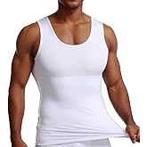 NonEcho Mens Athletic Compression Shirt Slimming Body Shaper Vest Abs Abdomen Undershirts Seamless Slimmer Shapewear