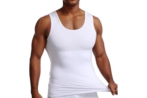 NonEcho Mens Athletic Compression Shirt Slimming Body Shaper Vest Abs Abdomen Undershirts Seamless Slimmer Shapewear