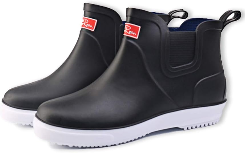Amazon スロウライド メンズ レインブーツ レインシューズ 靴 ビジネス カジュアル 通勤 通学 軽量 厚底 滑り止め 大きい サイズ Slow Ride スロウライド レインシューズ
