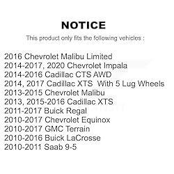 Front Wheel Bearing And Hub Assembly Pair For