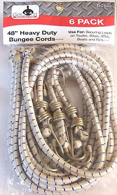 6 Goliath Industrial 48" Bungee Cords Heavy Duty Tie Down Straps BC648 Shock