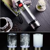 [KIKAR] 400ml Portable Ionized Water Generator Glass Bottle Anti Aging Antioxidant Hydrogen Maker