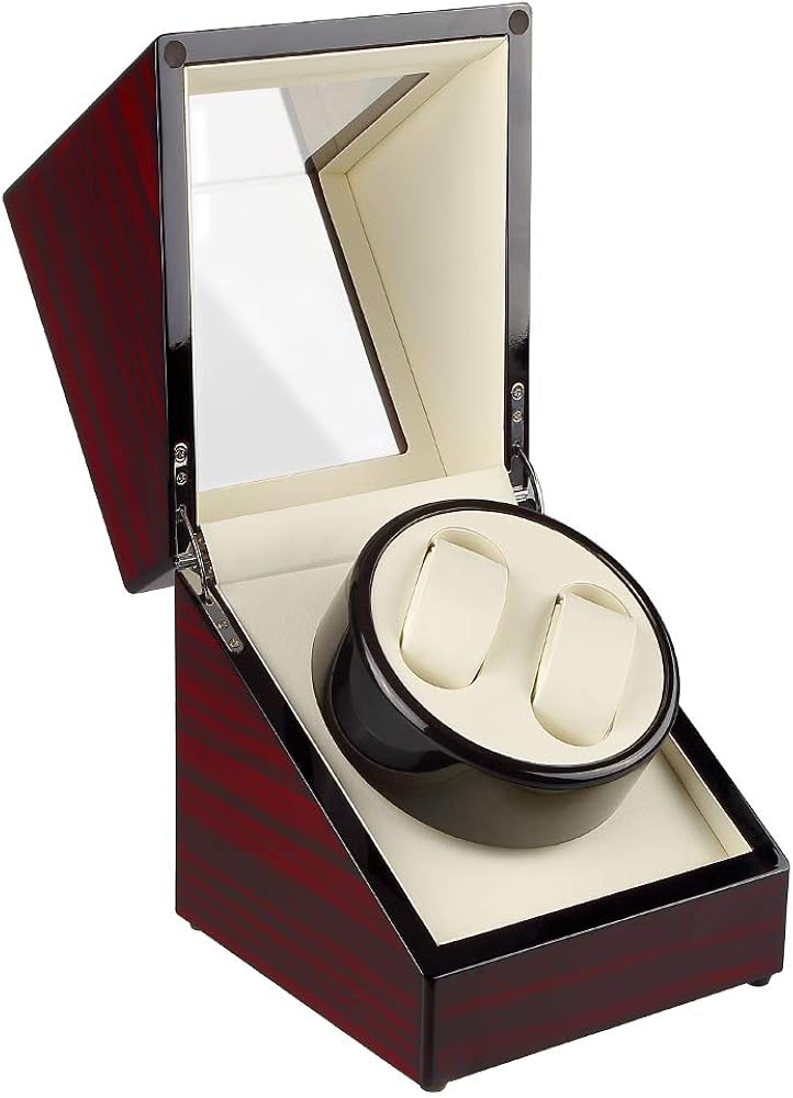 Automatic Watch Winder Box Wooden Case Amazon.co.uk Watches