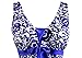wantdo Women's One-Piece Swimsuit Swimwear High Waisted Bathing Suit Brilliant Blue US 16-18