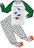 Babypajama Dinosaur Little Boys Pajama Sleepwear 2-Piece Tee&Pants White Size 5 Years