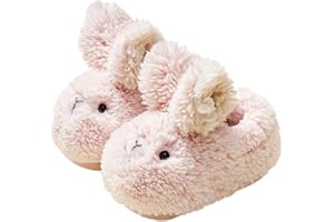 Caistre Toddler Slippers Girl Kids Bunny Cute House Slipper Fuzzy Slippers Winter Slipper Warm Slippers Soft Plush Boy Indoor Slipper