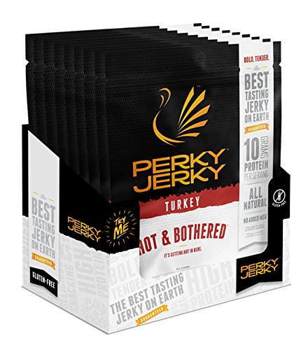 Perky Jerky Turkey Hot & Bothered, 2.2 ounce bag