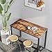 VASAGLE Vintage Dining Table, Bar Table With Solid Metal Frame, Multifunctional Desk for Dining Room or Living Room, Wood Look Accent Furniture ULBT91X