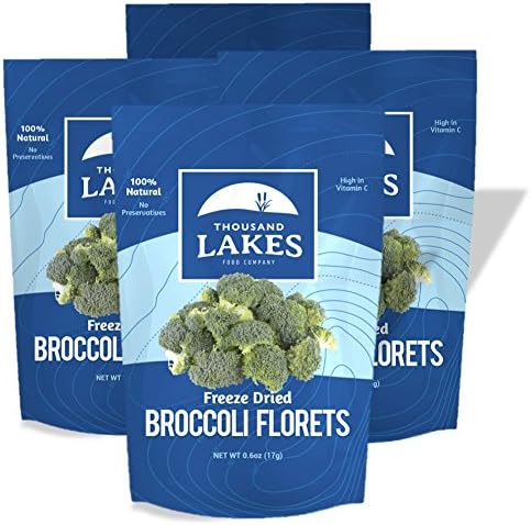 Thousand Lakes Freeze Dried Fruit and Vegetable Snacks (Broccoli, Small - 4-pack)