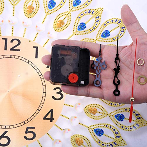 5D Diamond Painting Mosaic Making DIY Special Shaped Diamond Painting Embroidery Peacock Wall Clock Crafts - Thumbnail 5