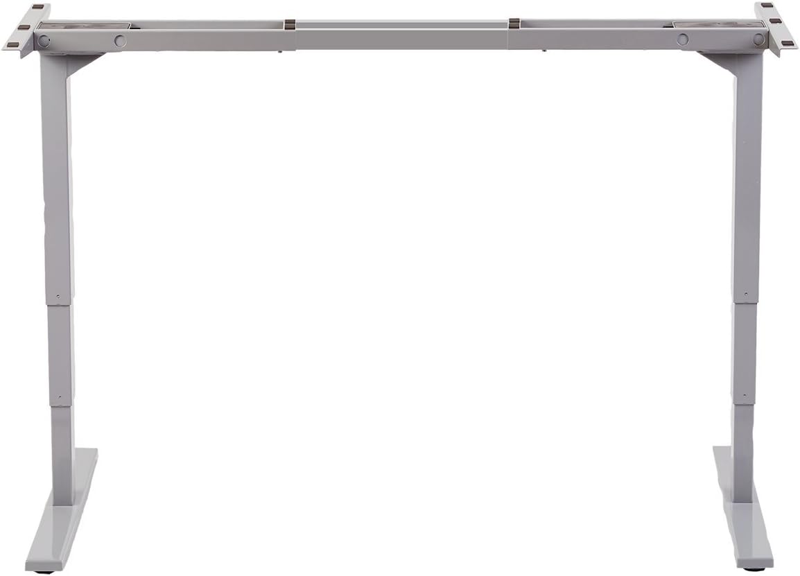 StandDesk Adjustable Electric Sit-to-Stand Enterprise Desk Frame - 4 Button Memory Controller, Dual Motor, Three Stage - Whisper Quiet - Support up to 350lbs - See Details Here (Top Not Included) Gray