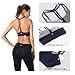 QUEENIEKE Women's Light Support Double-T Back Wirefree Pad Yoga Sports Bra Size M Color Dark Navy