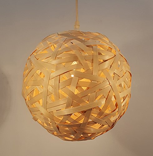 Bamboo Round Easy Fit Non Electrical Pendant Lights Shade Buy