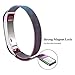 Abeky Bands For Fitbit Alta,Fit bit Alta HR 2,Metal Alta Band Magnetic Milanese Accessories Wristbands Strap Bracelet Alternative Replacement Stainless Steel with Adjustable Clasp Small Pearlescent