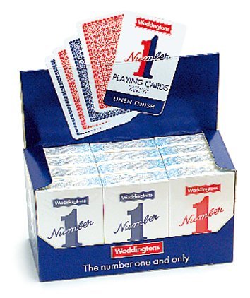 Waddingtons No.1 Playing Cards Pack of 12 – Classic Standard Decks, Finish, Durable Cards for Poker, Bridge & Family Games