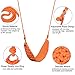 HGFLMR Kids Swing Seat,Indoor Swing Seat for Kids Tree Swing Set Outdoor Portable for Camping Outside Playground Backyard(Orange)